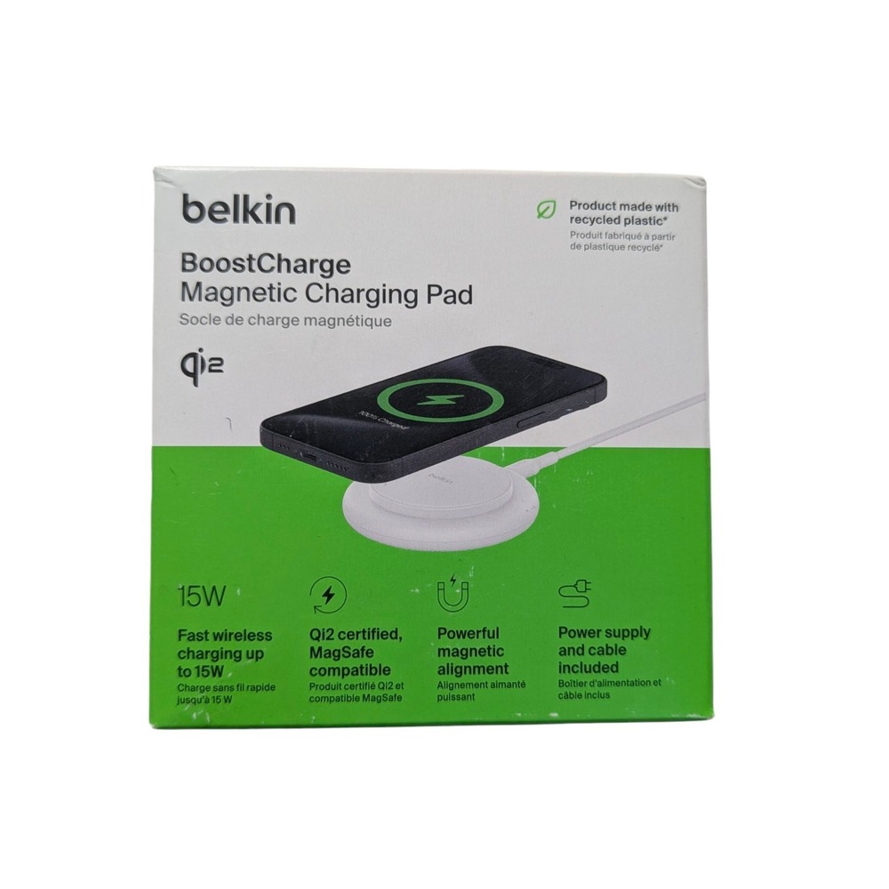 N8. Belkin Magnetic Fast Wireless Charging Pad 15W -‎ W/MagSafe Qi2-Certified